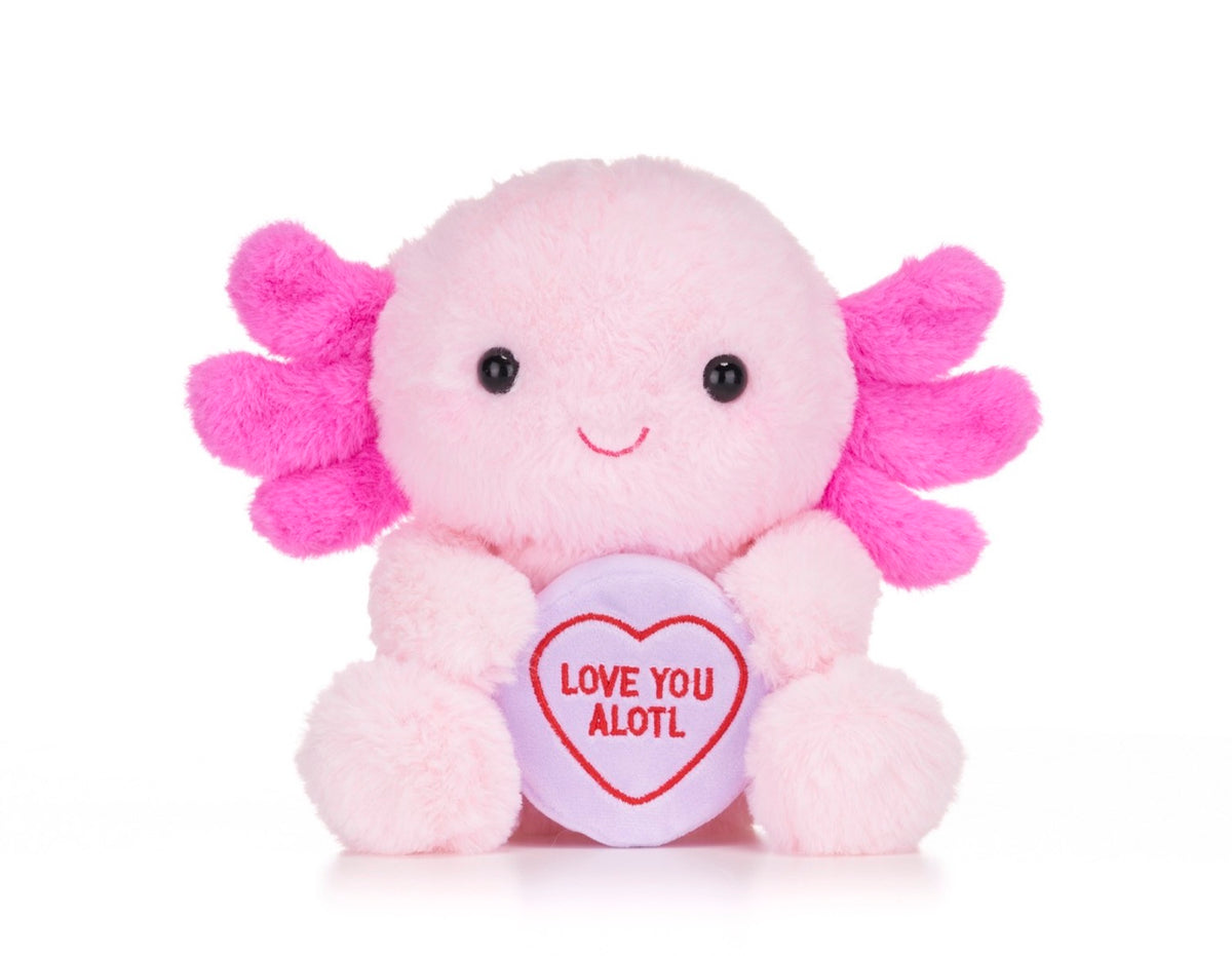 LOVE HEARTS AXOLOTL 18CM (7") LOVE YOU ALOTL Plush