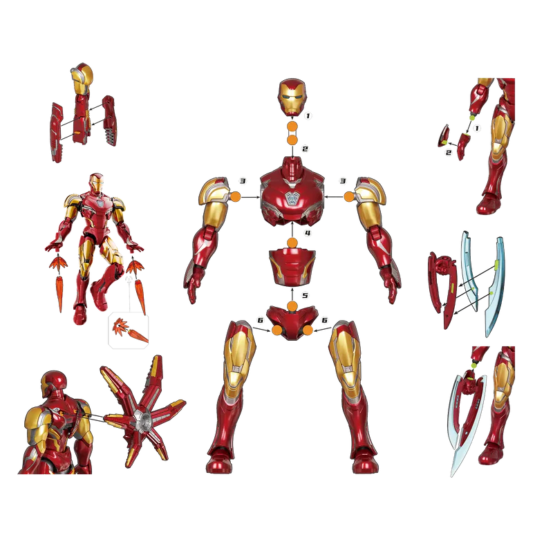 Blokees Marvel Infinity Saga Champion Class Iron Man MK85 Model Kits