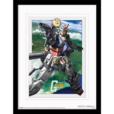 Gundam Taking The Shot Collector Print (Framed Digital Mounted)