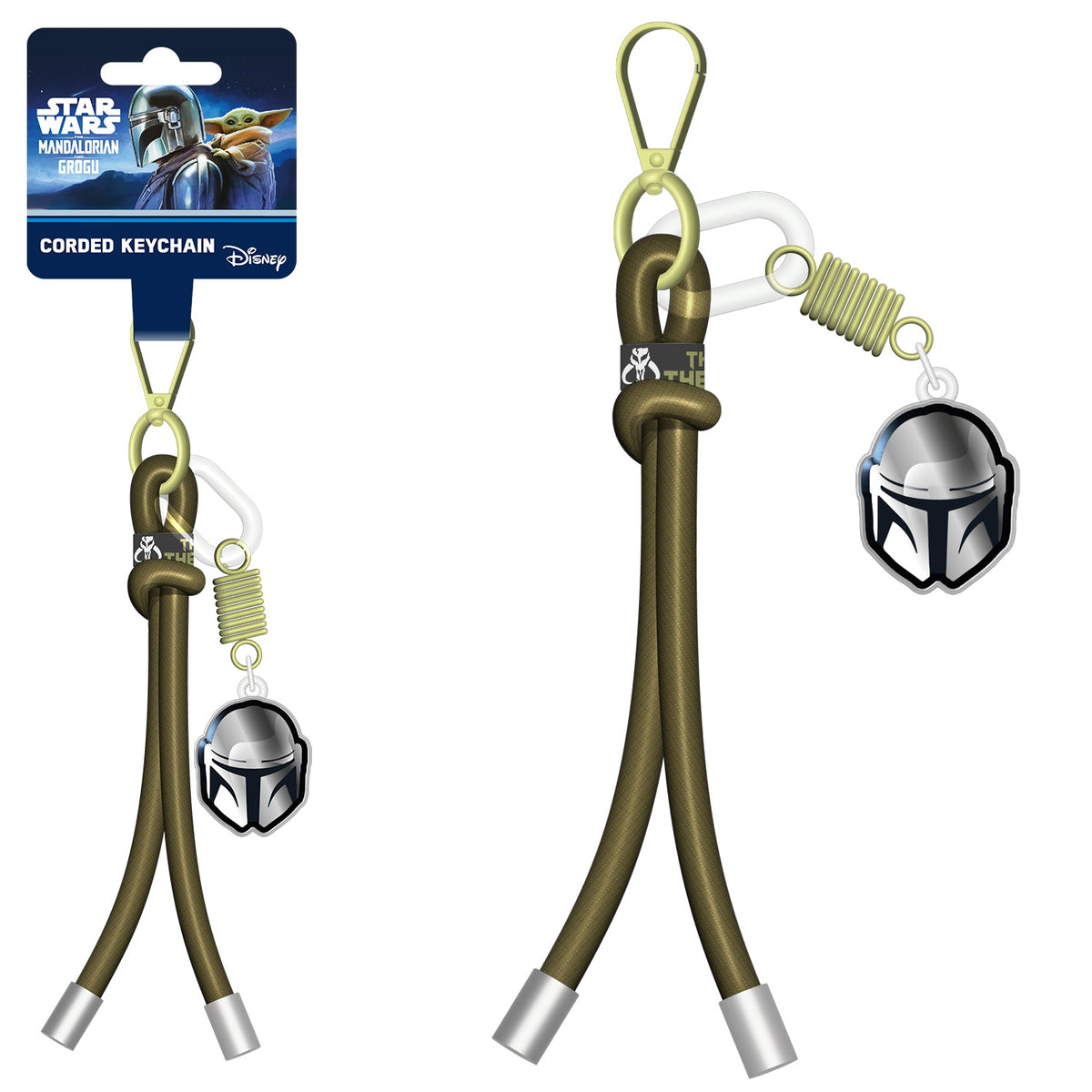 THE MANDALORIAN AND GROGU (BESKAR) CORDED KEYCHAIN