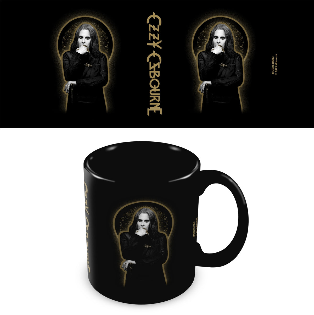 OZZY OSBOURNE (GOLD) BLACK POD MUG