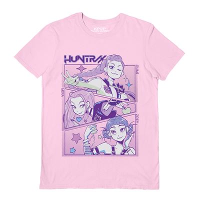 K-POP DEMON HUNTERS (HUNTRIX) LIGHT PINK UNISEX T_SHIRT Large