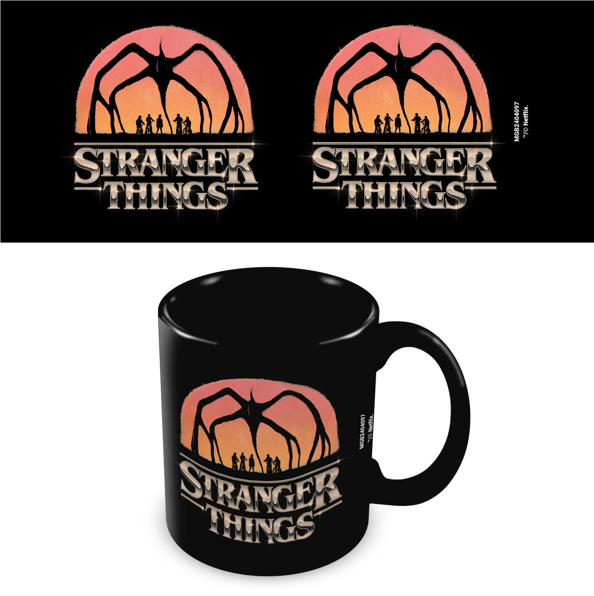 STRANGER THINGS (LOGO) BLACK POD MUG