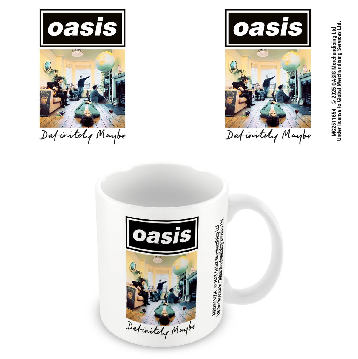 OASIS (DEFINITELY MAYBE) WHITE POD MUG