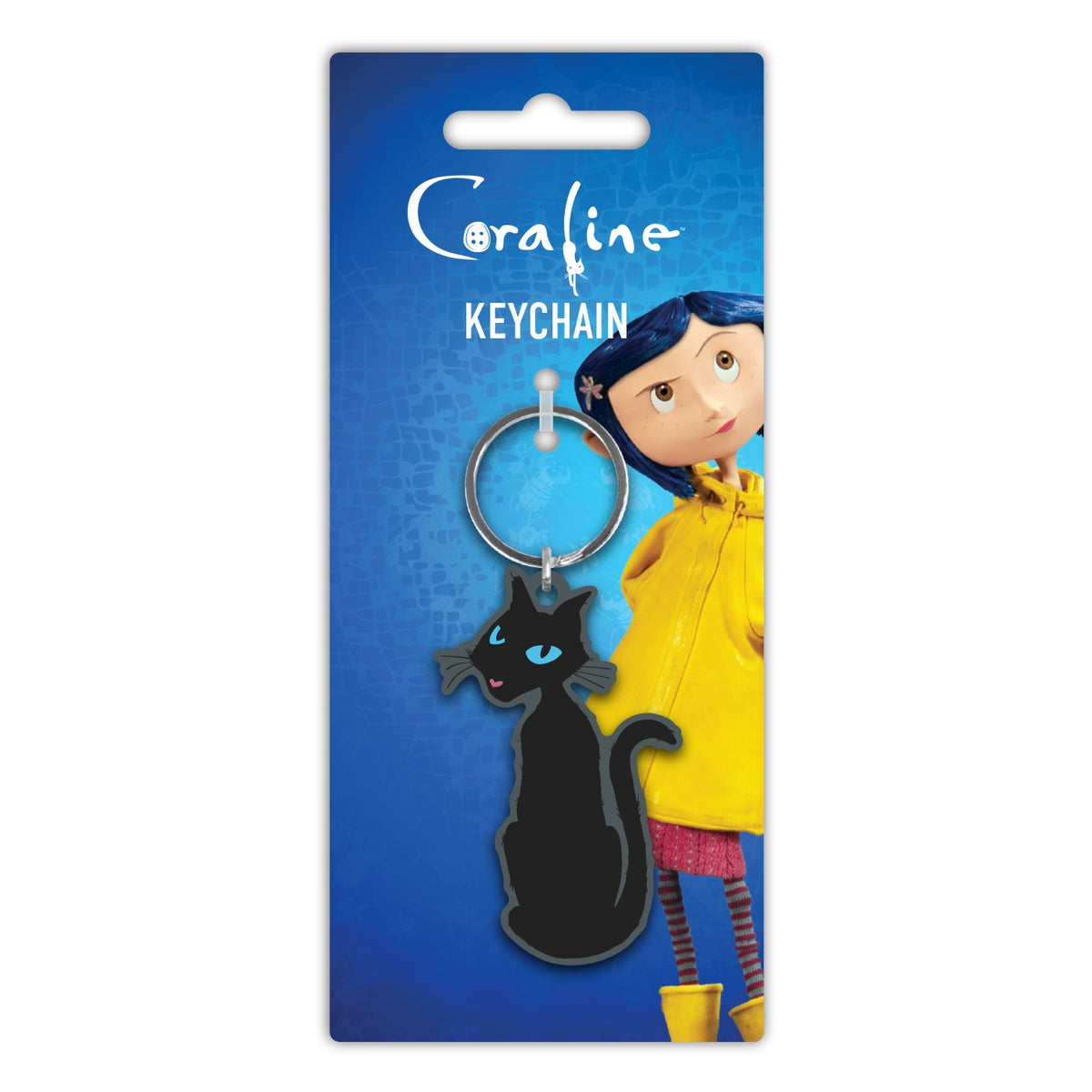 CORALINE (THE CAT) PVC KEYCHAIN