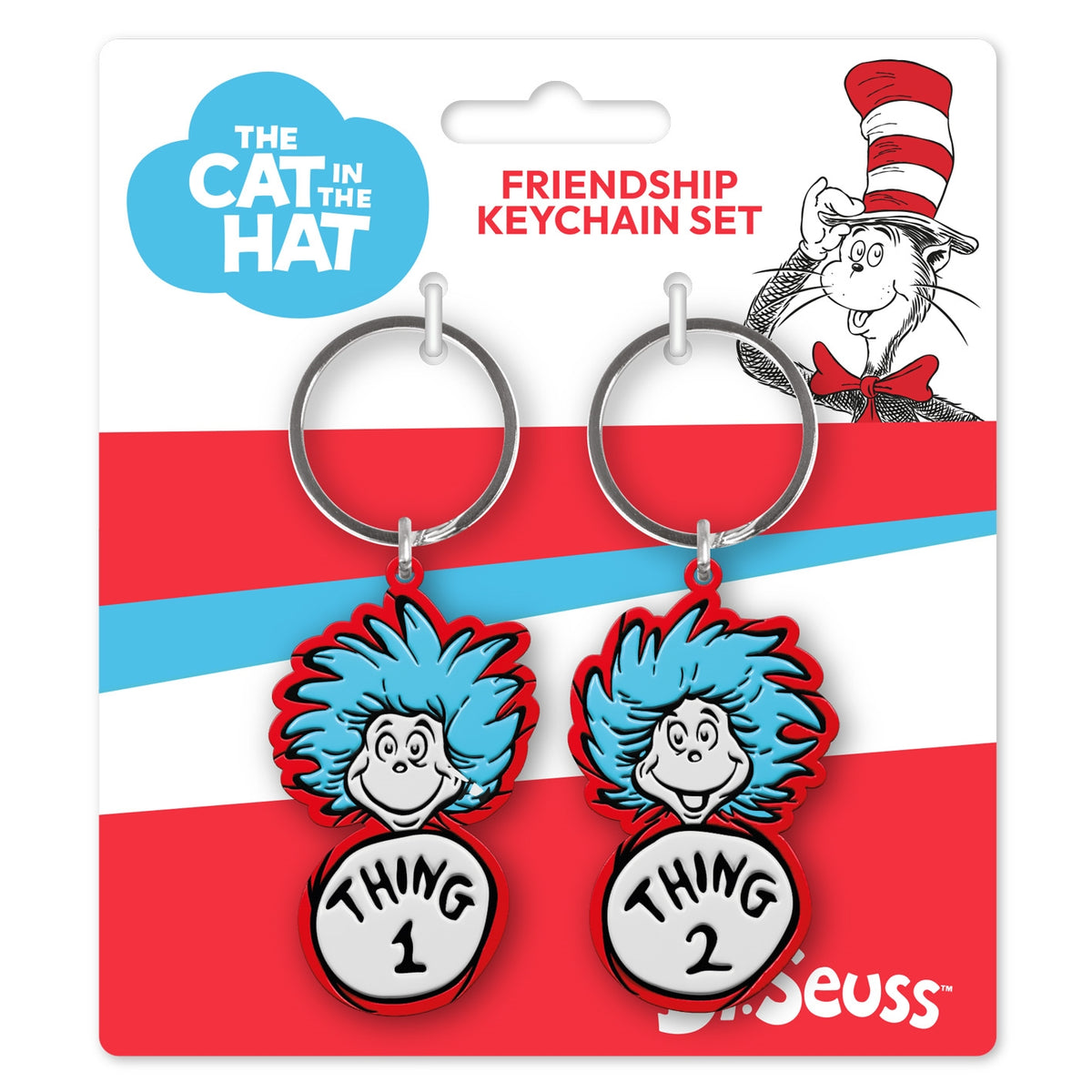 THE CAT IN THE HAT (THING 1 & THING 2) FRIENDSHIP KEYCHAINS