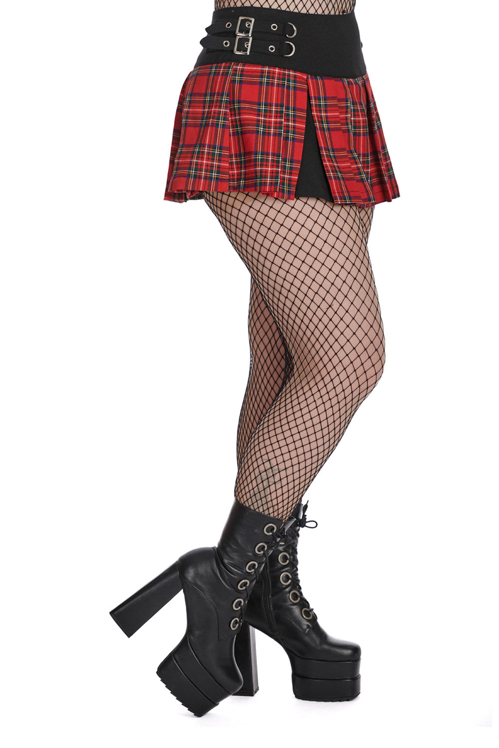 Banned Apparel - Black/Red Street Punk Mini Skirt
