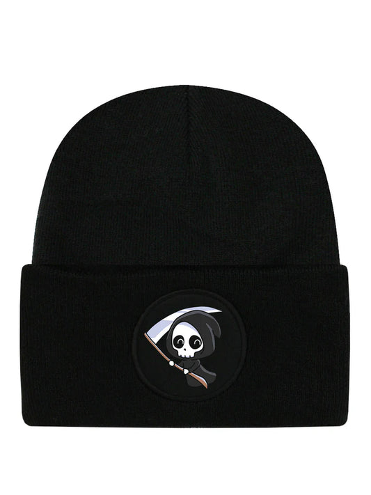 Cute Grim Reaper Black Beanie