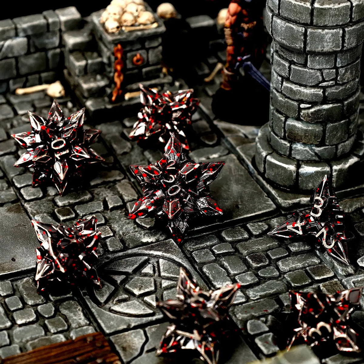 Brutal Bane Metal RPG Dice Set