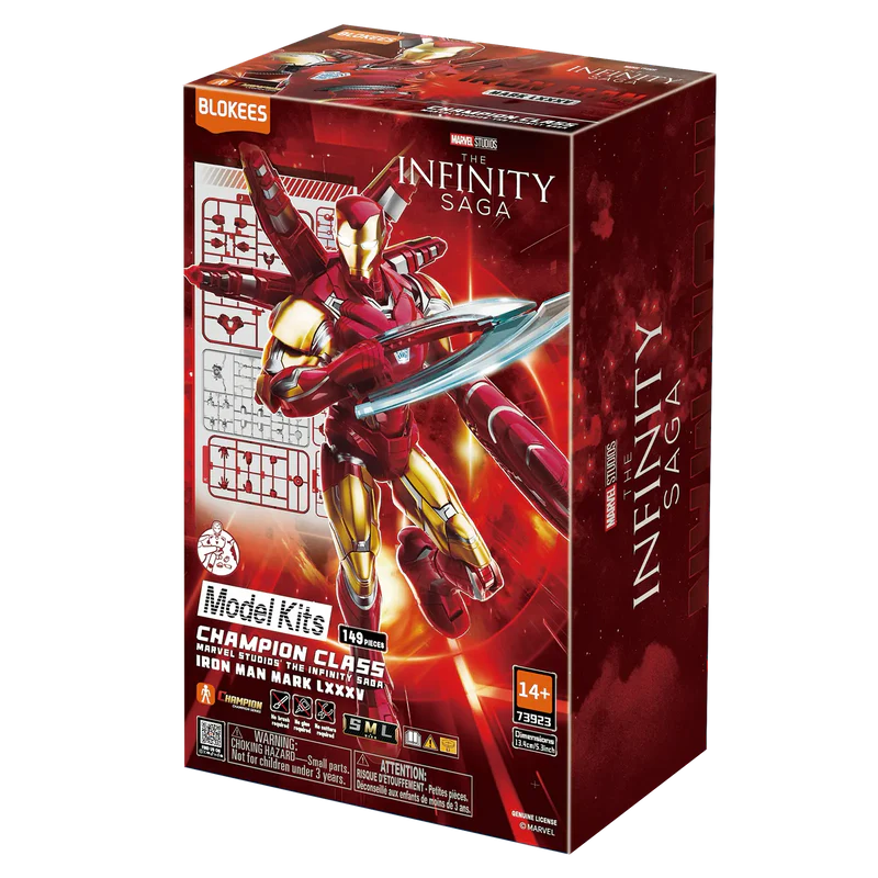 Blokees Marvel Infinity Saga Champion Class Iron Man MK85 Model Kits