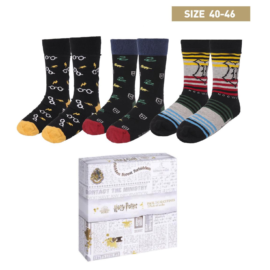 3 PIECES SOCKS SET HARRY POTTER