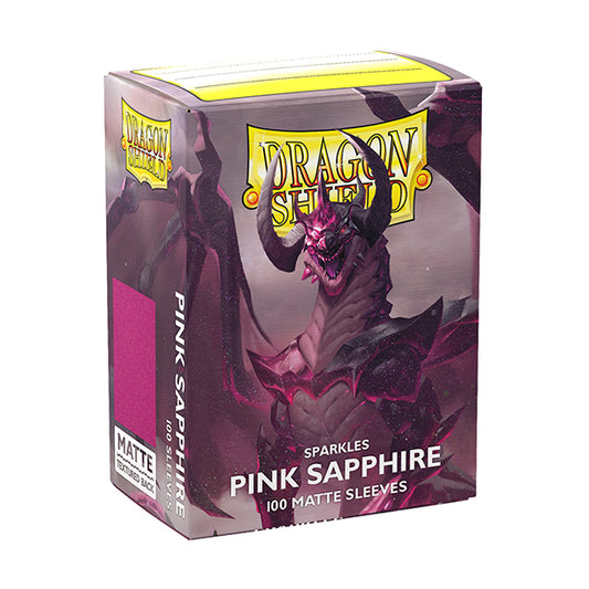 Dragon Shield - Matte Sparkles Standard Size Sleeves 100pk - Pink Sapphire