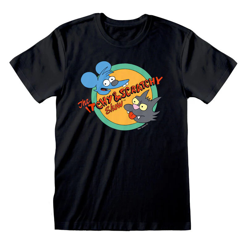 The Simpsons Itchy And Scratchy Black T-shirt