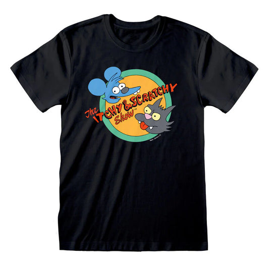 The Simpsons Itchy And Scratchy Black T-shirt
