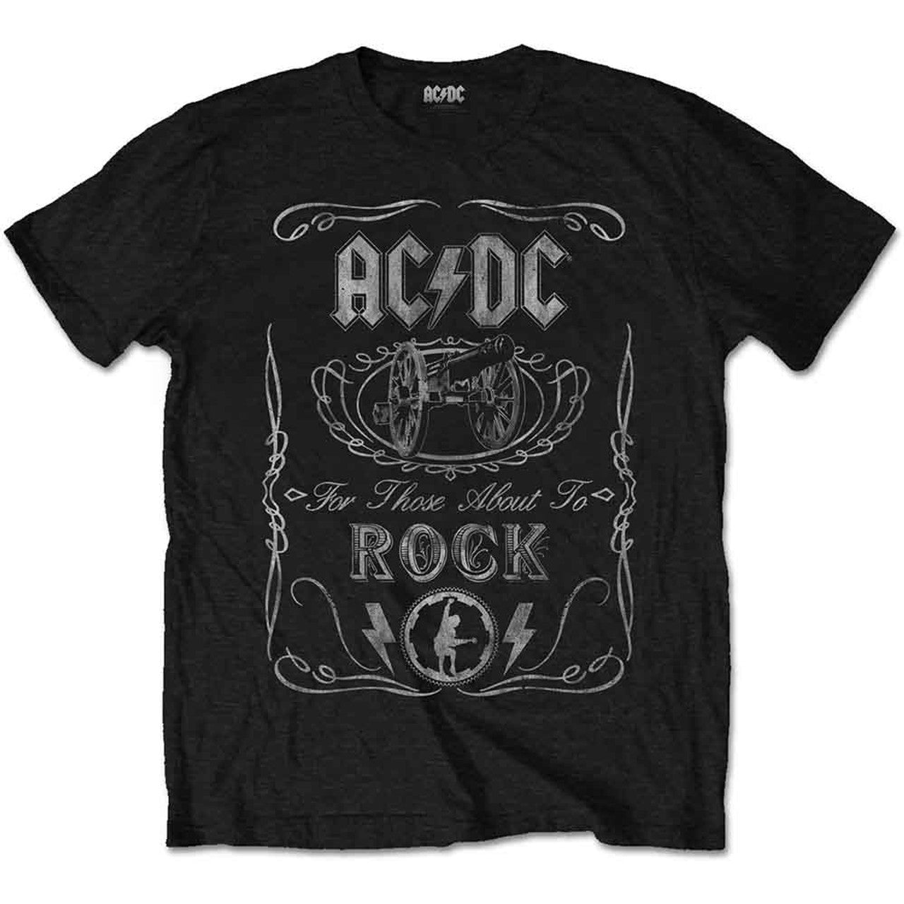 AC/DC Unisex T-Shirt: Cannon Swig Vintage (Black)