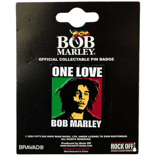 Bob Marley Pin Badge: One Love