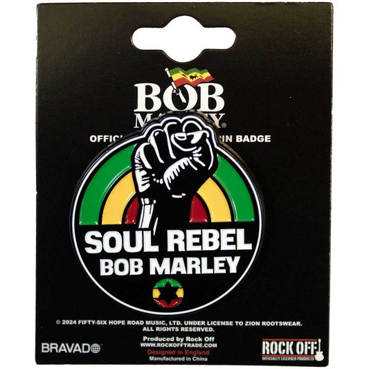 Bob Marley Pin Badge: Soul Rebel