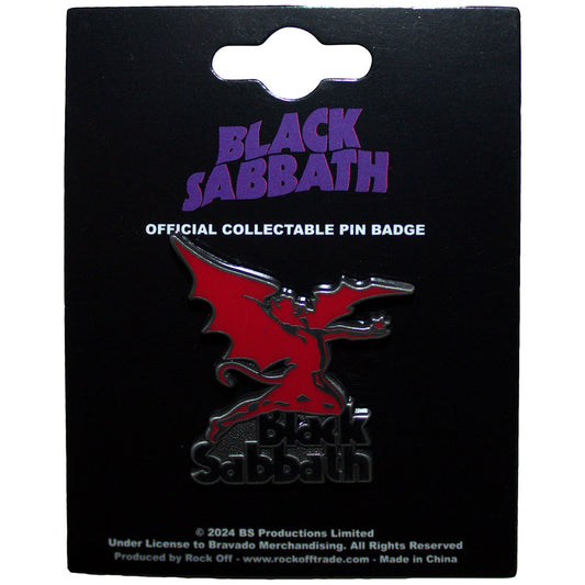 Black Sabbath Pin Badge: Logo & Daemon