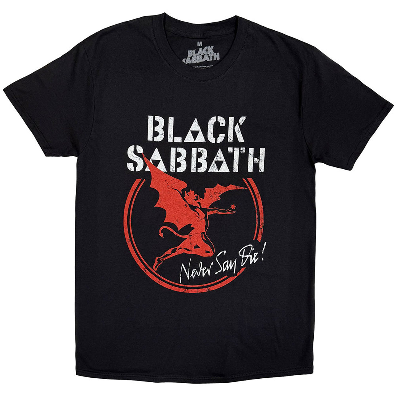 Black Sabbath Unisex T-Shirt: Archangel Never Say Die (Black)