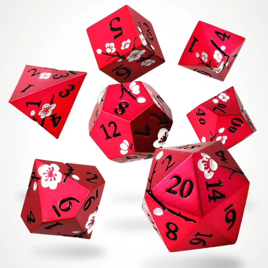Dawn Blossom Metal RPG Dice Set