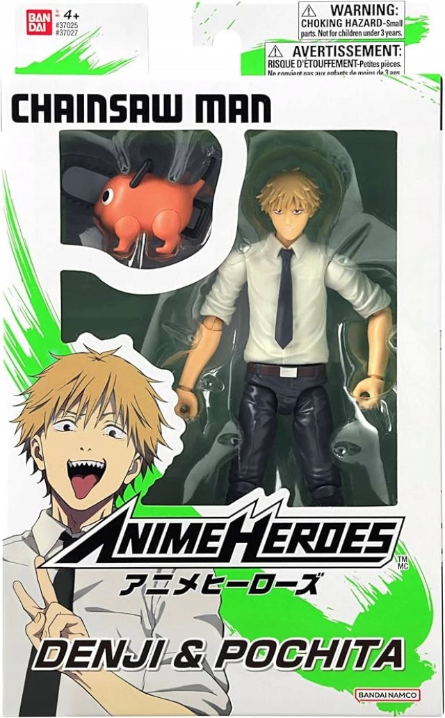 Bandai Anime Heroes Action Figure - Chainsaw Man Denji & Pochita