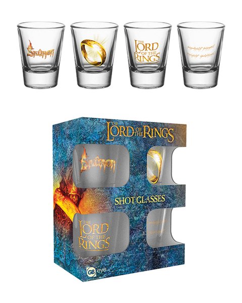 LORD OF THE RINGS Ring 4 Pack Shot Glasses