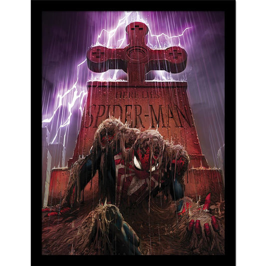 SPIDER-MAN (GRAVESTONE) COLLECTOR PRINT (FRAMED)