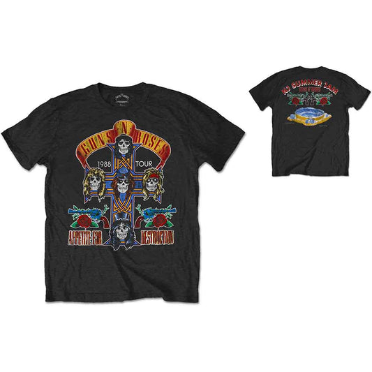 Guns N' Roses Unisex T-Shirt: NJ Summer Jam 1988 (Back Print) (Medium)