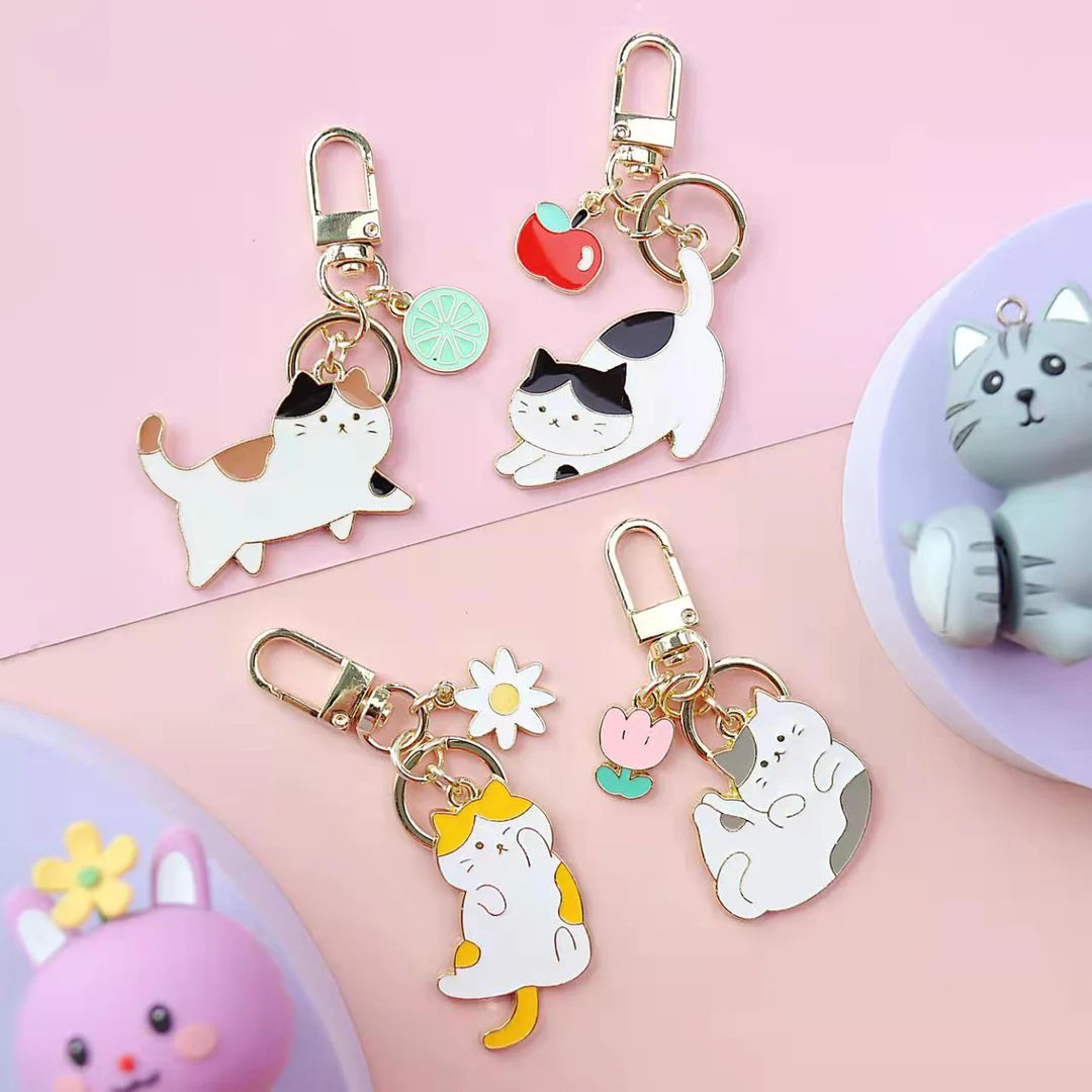 Mima Metal Cat Keyring