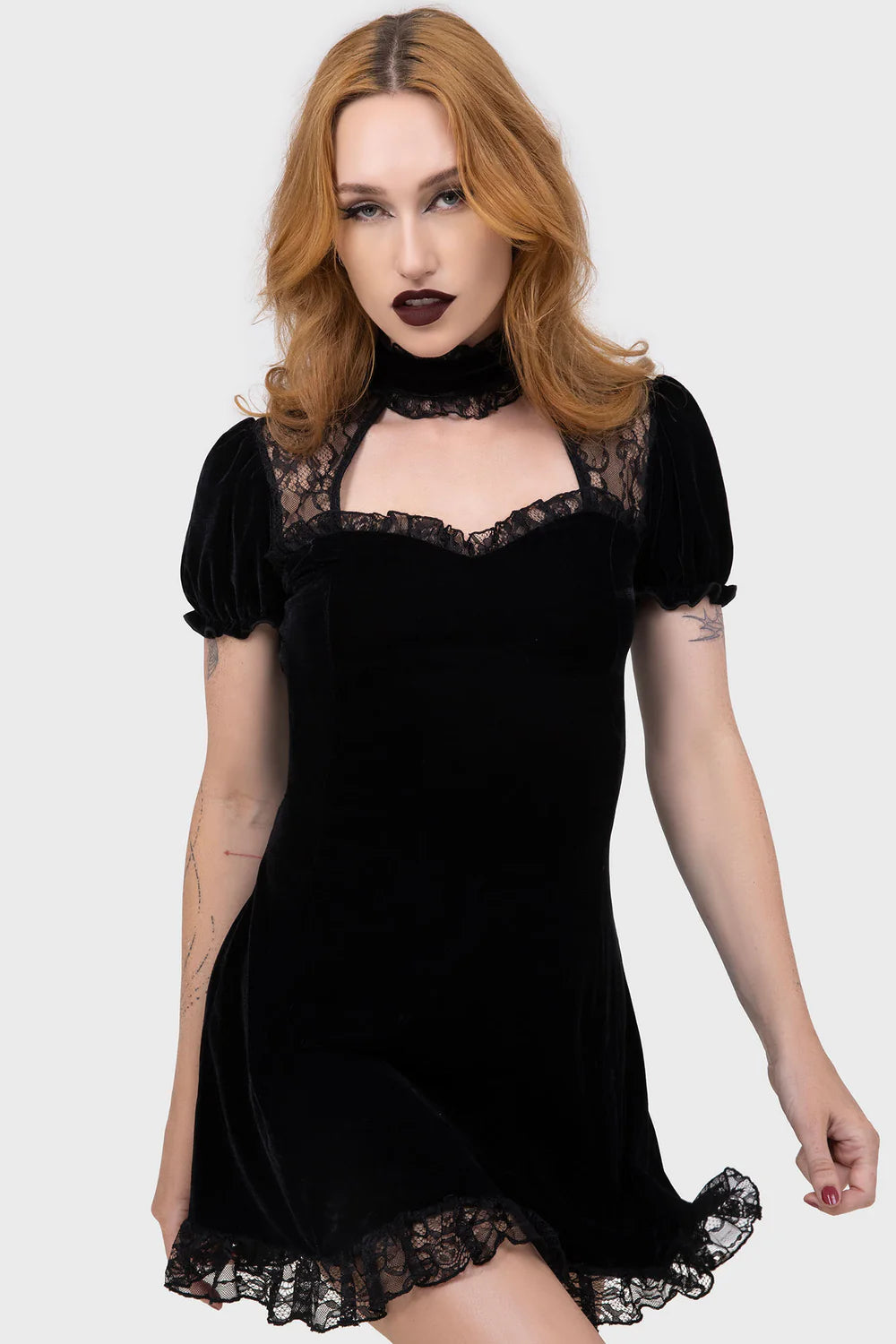 Killstar - Julienne Velvet Keyhole Dress
