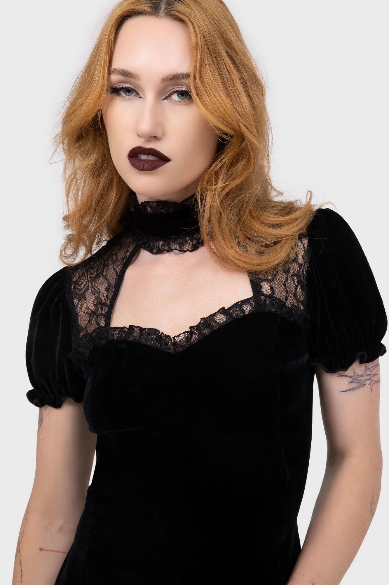 Killstar - Julienne Velvet Keyhole Dress
