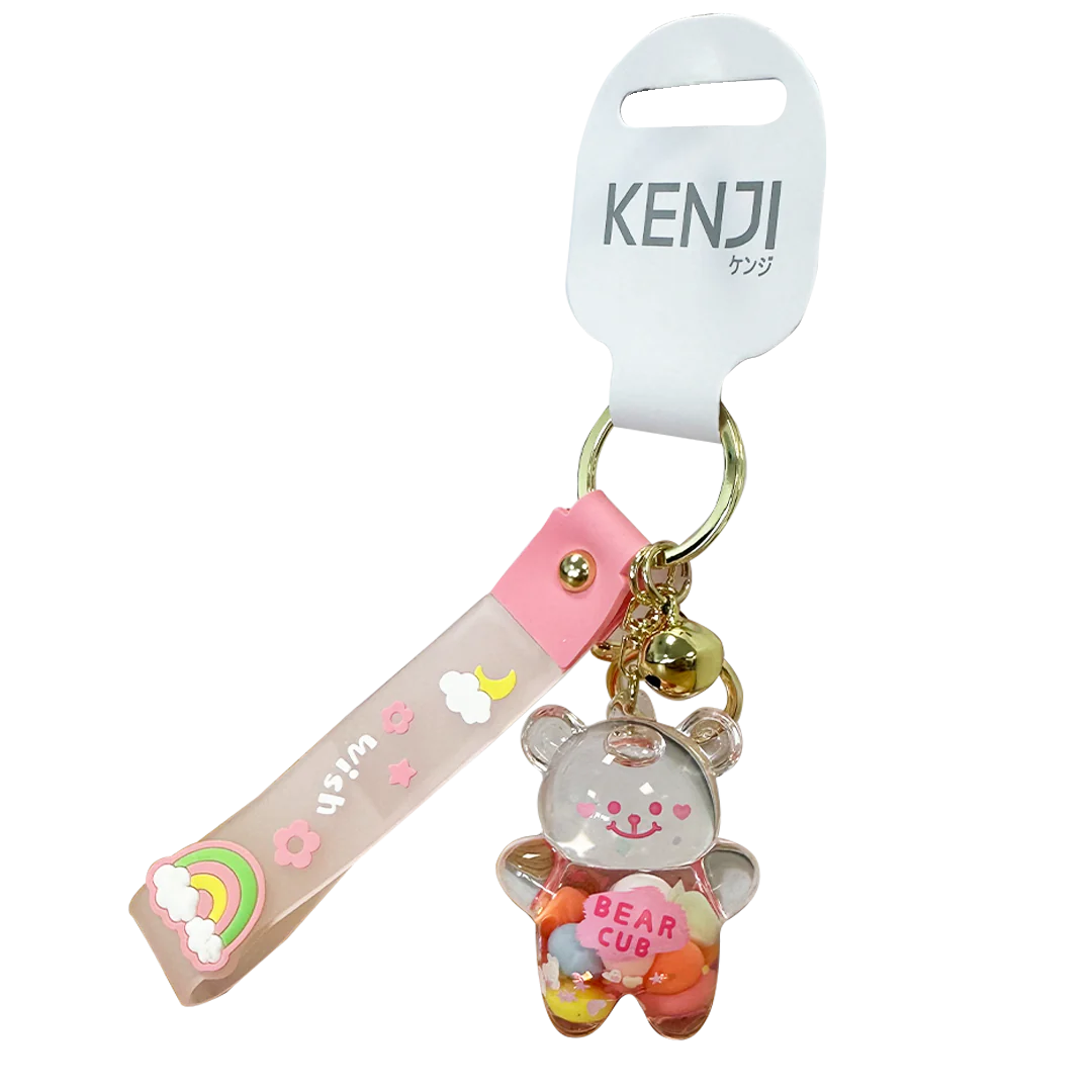 Mima Arcylic Rainbow Bear Keyring