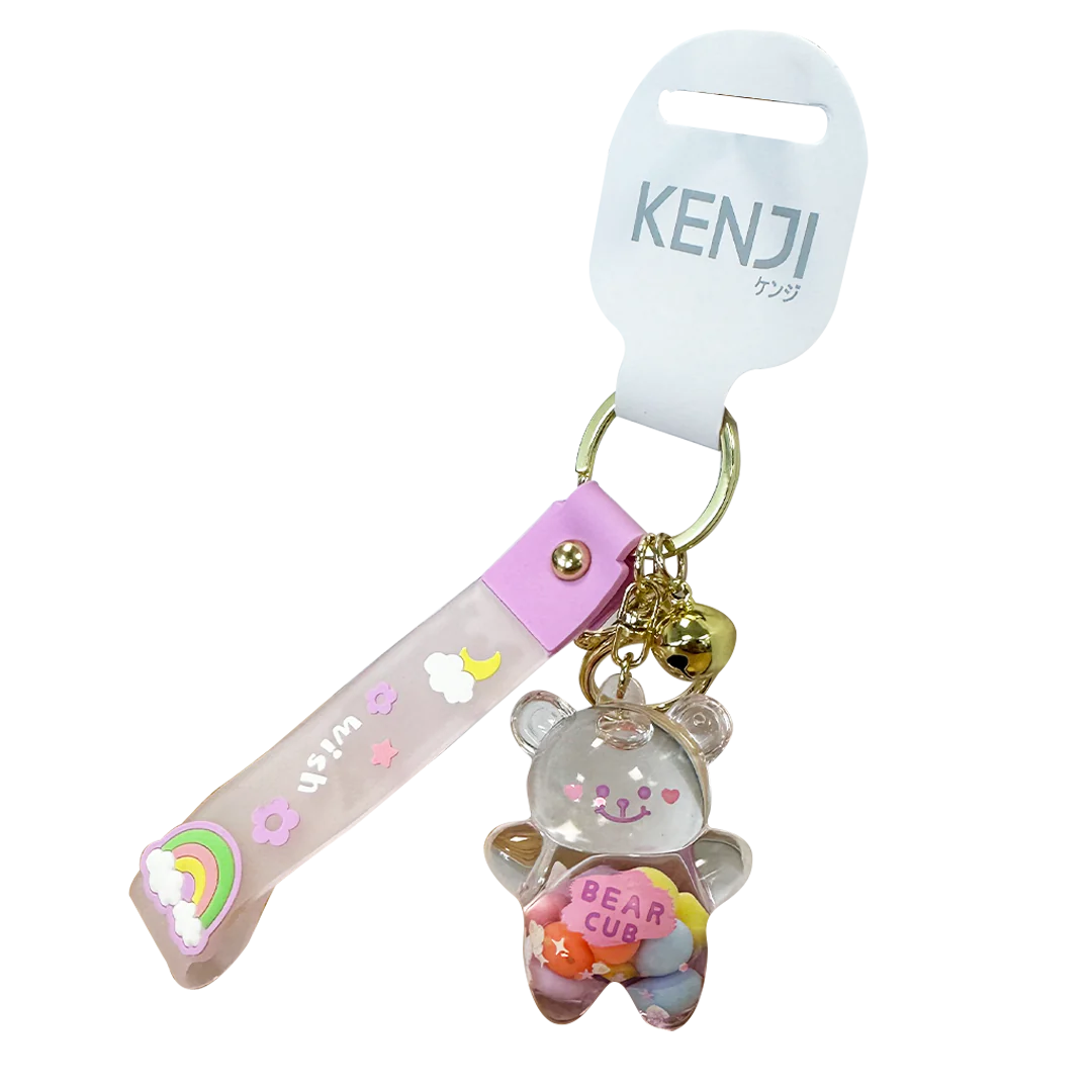 Mima Arcylic Rainbow Bear Keyring