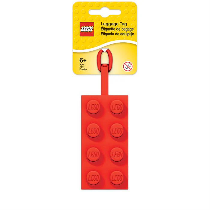 LEGO® Silicone Bag Tag - 2x4 Red