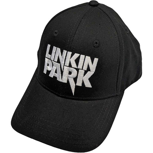 Linkin Park Unisex Baseball Cap: White Logo (Black)