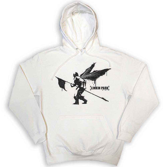 Linkin Park Unisex Pullover Hoodie: Street Soldier (White)