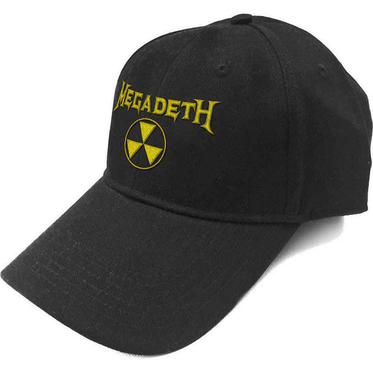 Megadeth Unisex Baseball Cap: Hazard Logo (Black)