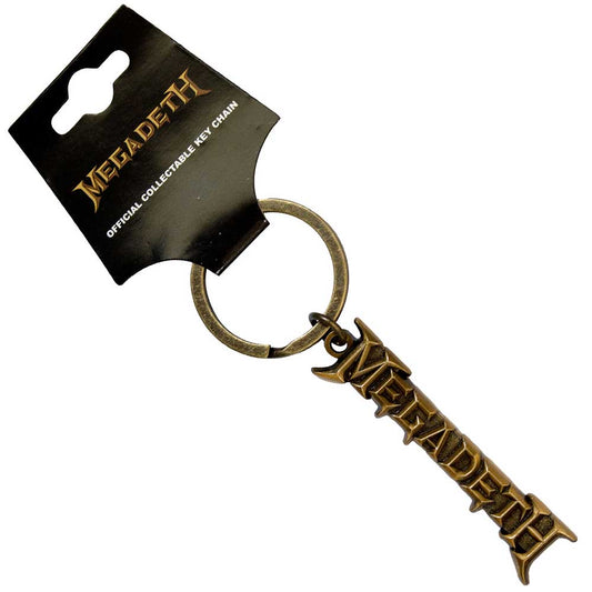 Megadeath Gold Logo V2 Keychain