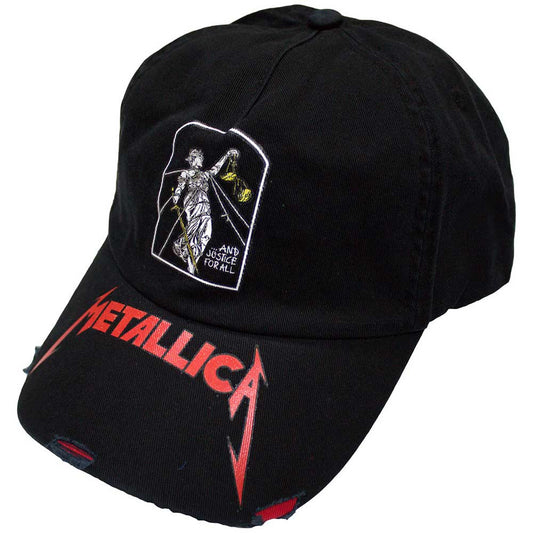 Metallica Unisex Baseball Cap: And Justice For All Tombstone (Black)