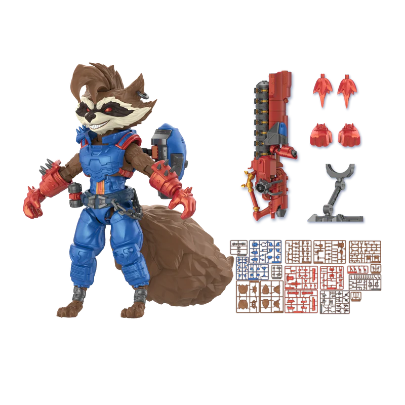Marvel Rivals Champion Class 08 Rocket Raccoon Model Kit | Blokees