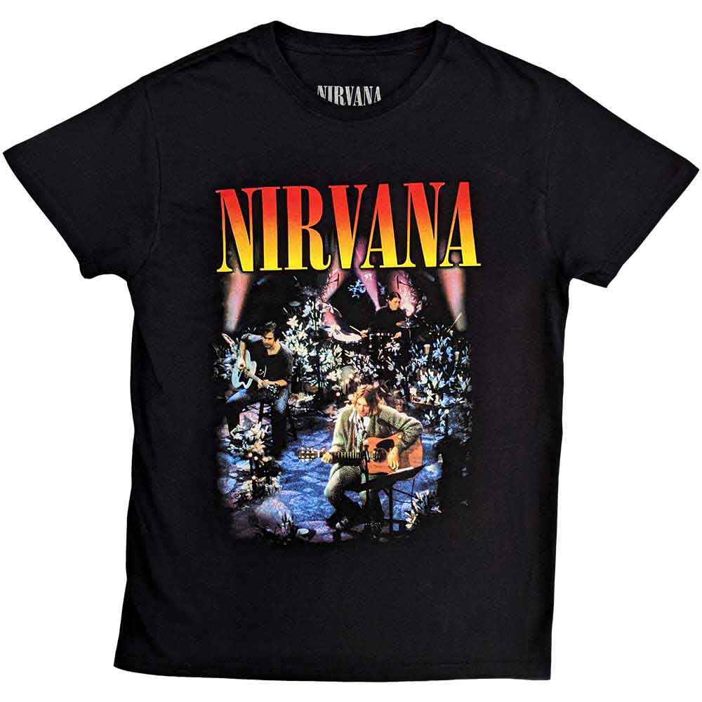 NIRVANA UNISEX T-SHIRT: UNPLUGGED PHOTO