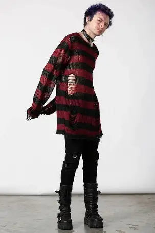 Killstar - Dahlia Knit Sweater Red