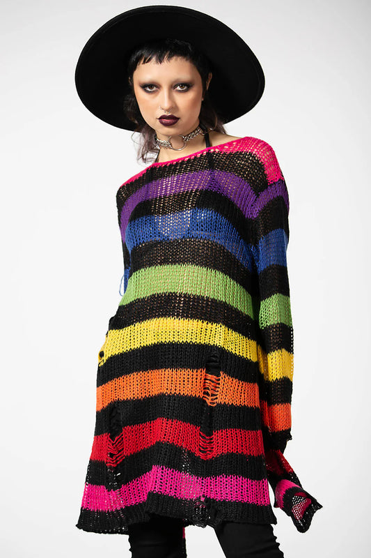 Killstar - Over The Rainbow Knit Sweater