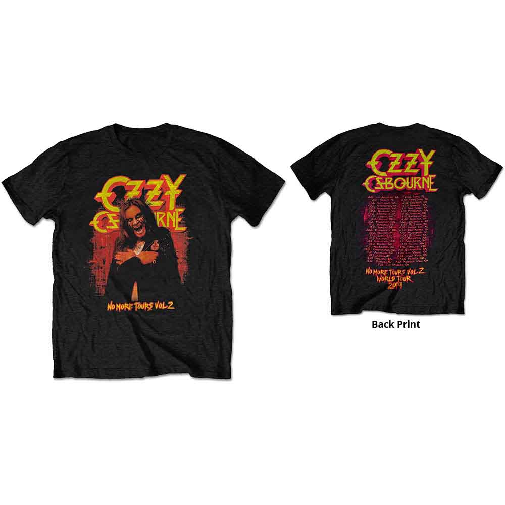 Ozzy Osbourne Unisex T-Shirt: No More Tears Vol. 2. (Black) (Back Print & Collectors Edition)