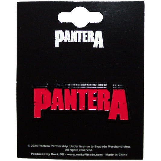 Pantera Pin Badge: Red Logo