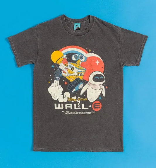 Disney Pixar Wall-E Vintage Wash Charcoal T-Shirt