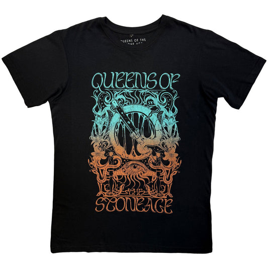 Queens Of The Stone Age Unisex Premium Carbon T-Shirt: Montage (Black)