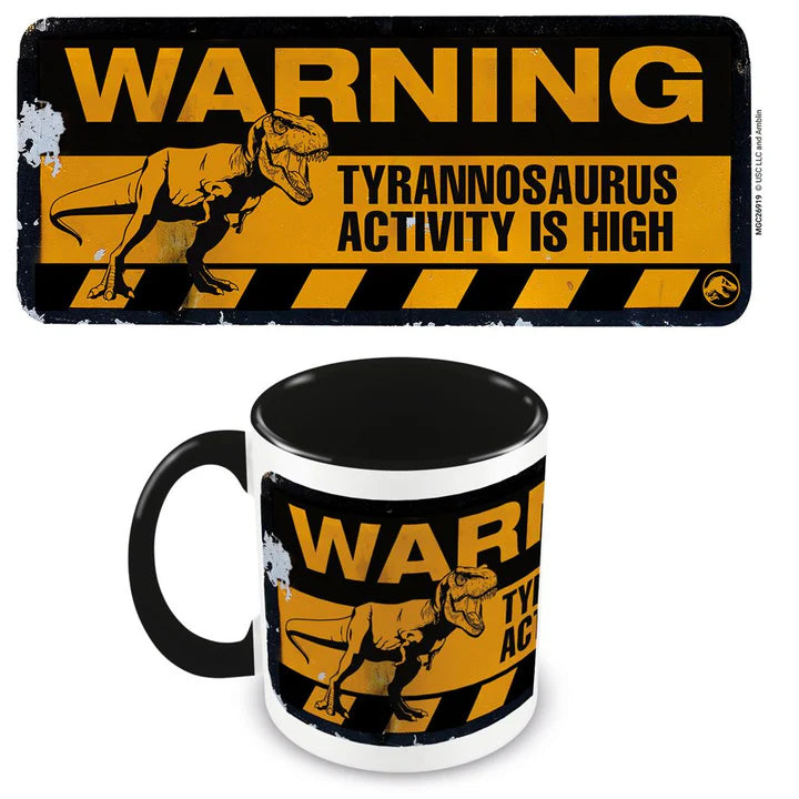 Jurassic World Dominion (Warning) Black Coloured Inner Mug