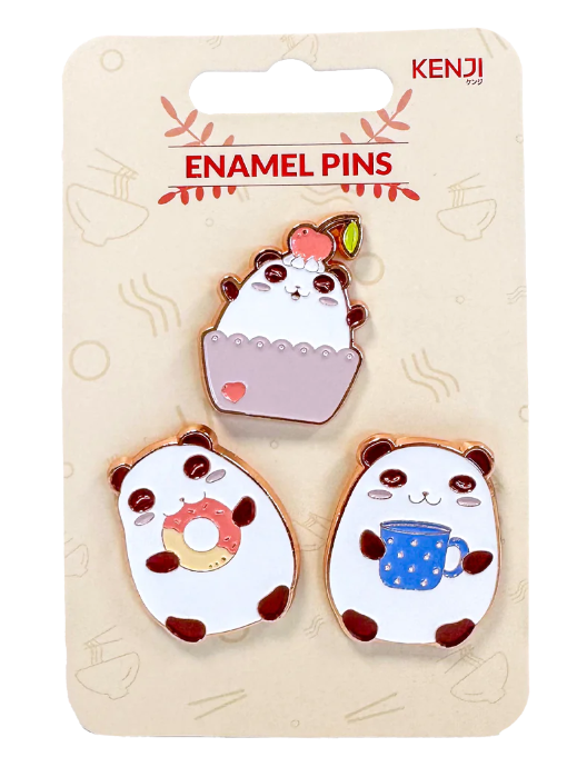 Metal Pin Badges 3pcs - Party Panda