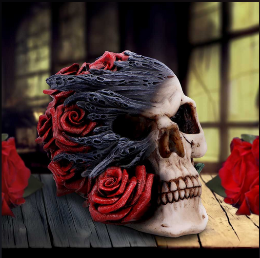 Soul Rose  Skull 17cm